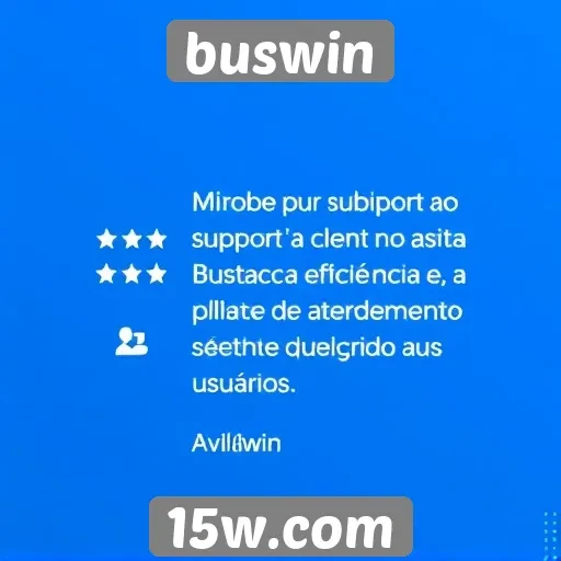 Avaliação do suporte ao cliente no site Buswin